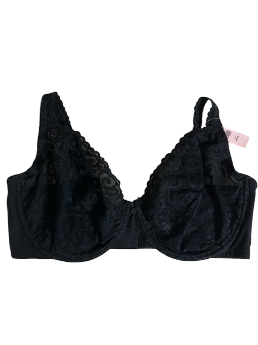 Cacique Full Coverage underwire bra Sheer black lace Size 44DDD New with tag